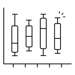 Box Plot Icon Symbolizing Statistical Distribution And Data Insight Analysis