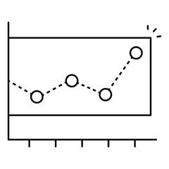 Line Graph Icon Symbolizing Data Trends And Analytical Insights