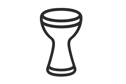 Traditional Middle Eastern goblet drum musical instrument known as a darbuka