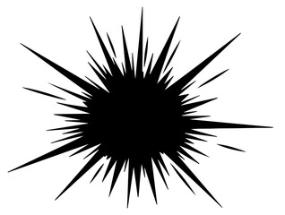 Black Spiky Starburst Comic Explosion Effect Vector Graphic © MDALAMGIR
