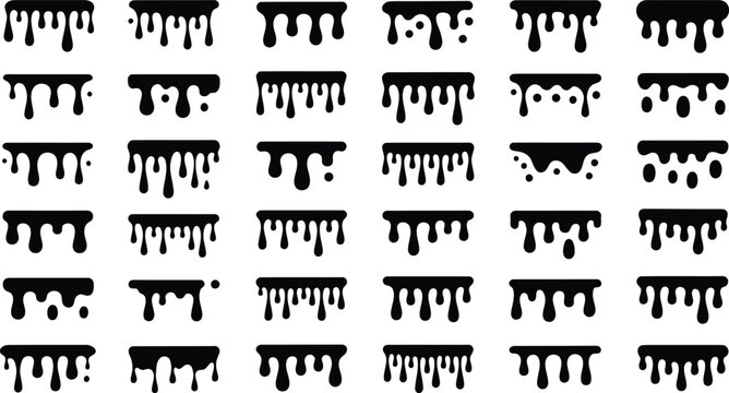Collection of Hebrew Alphabet Characters in Black on White Background.