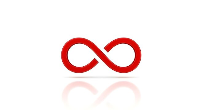 Red Infinity Love Symbol Minimal Valentine&rsquo;s Day Background