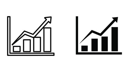 Graph Icons Showing Growth