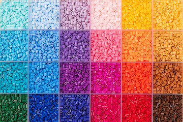 colorful plastic polymer granules background