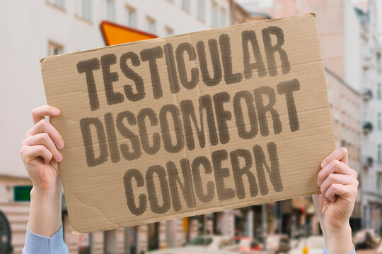 "Testicular Discomfort Concern" Male reproductive area causing worry. MALE. REPRODUCTIVE. AREA. CAUSING. WORRY.