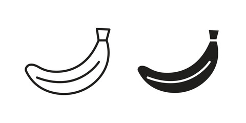 Banana icons In Trendy Design Vector Eps 10, Editable Stroke and solid flat.
