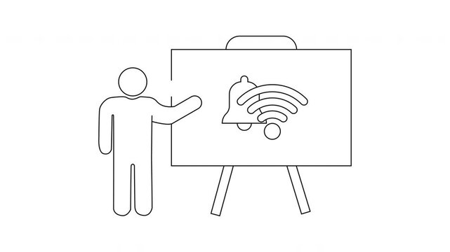 Presentation on Wireless Notifications - A Simple Line Drawing.
