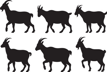 Fototapeta premium goat icons collection. Animal icon set. Isolated on White background 