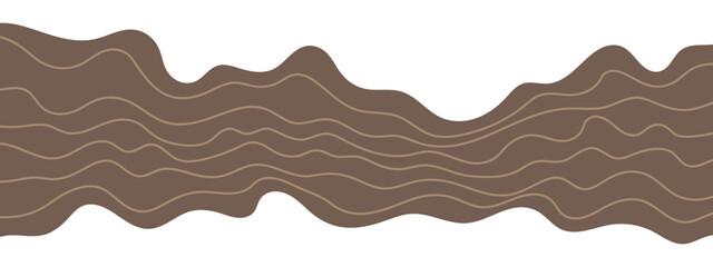 Brown soil and rock layers. Sedimentary strata