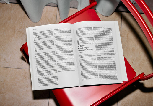 Mockup Of Magazine With Customizable Pages