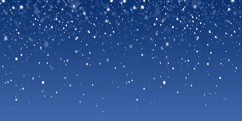 Obraz premium A calming blue background with a scattered snowfall of white particles