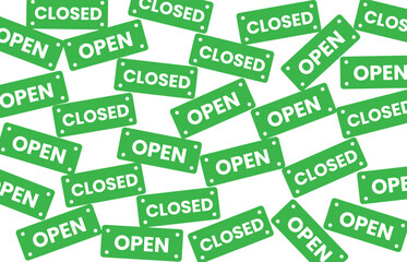 Illustration info panel door store unique design abstract with white background