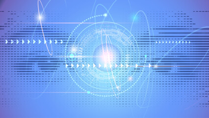 Obraz premium Vector Abstract modern technology futuristic, bot, Artificial Intelligence concept. Robot and cyberspace, digital data, datum communication, innovation on hi tech future design for background