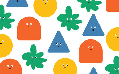 Illustration triangle square retro colorful abstract unique