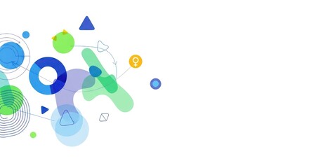 Abstract geometric shapes illustration on white background