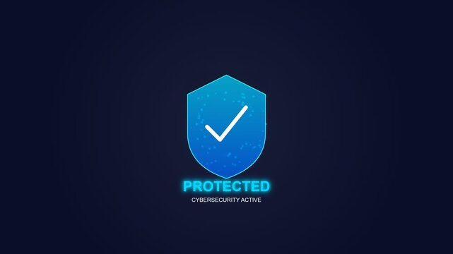 Blue Shield Icon Representing Security Protection.