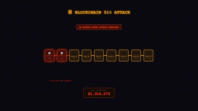 Blockchain, cyber attack, hacking, security threat, digital danger, 51, 504, 273
