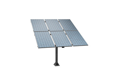 Solar Panel Array Isolated on White Background, Renewable Energy Concept