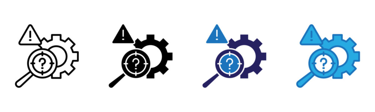 Issue Icon Multi Style Vector Illustration