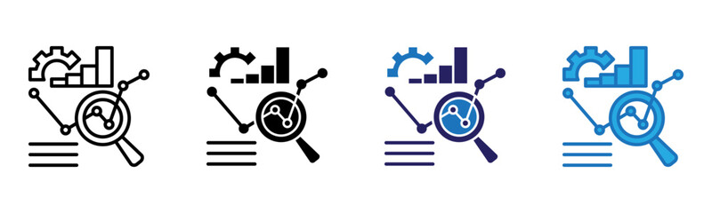 Analysis Icon Multi Style Vector Illustration
