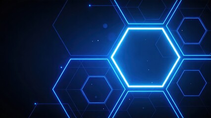 Futuristic glowing hexagon technology background,abstract digital network interface for innovation,science data visualization,cyber security,AI concepts,and high tech design
