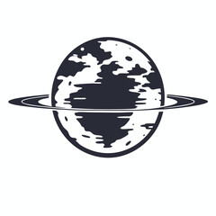 Sci-Fi Alien Planet Illustration with Two Bright Suns, Vector