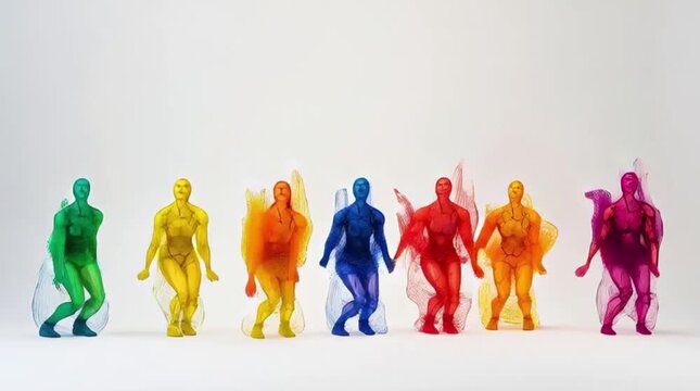 Winter inspired ice art concepts for futuristic design projects Vibrant Colorful Dancers in Motion - Artistic Dance Video Footage Surreal frozen sculpture visuals for abstract and conceptual media