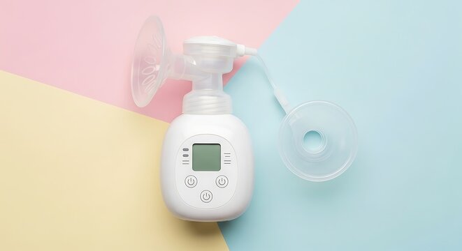Modern Electric Breast Pump Device for Motherhood and Baby Care.