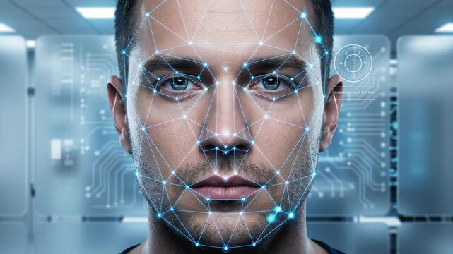 Facial recognition technology ai analyzes digital identity for login password security but misuse risks deepfake fraud fake news online identity threats in digital security systems