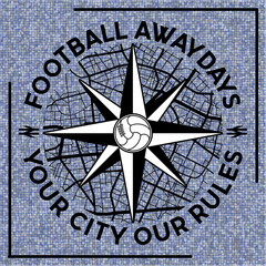 awaydays logo ultras hooligan football passion and culture vector design