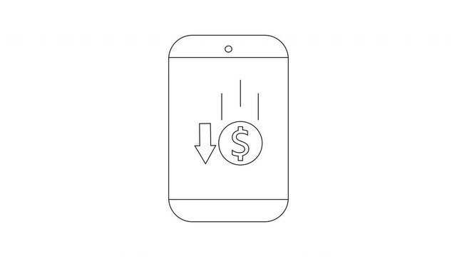 Mobile Payment Decline Concept - Financial Loss on Smartphone.