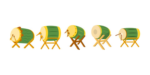 Islmaic Drum Flat Illustration