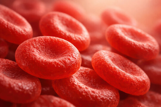 Red Blood Cells in Microcosm: A detailed view showcases the intricate beauty of individual erythrocytes, highlighting their vital role in life's processes.