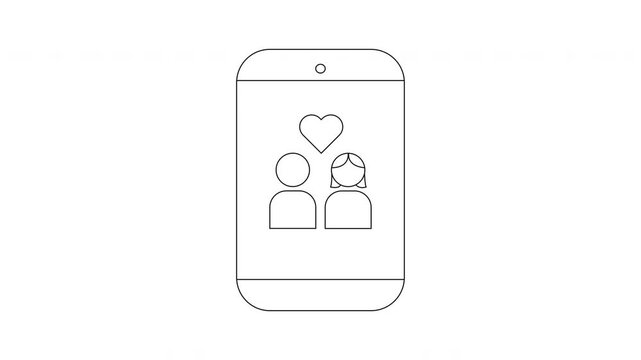 Online Dating App Concept - Connection and Romance in Digital Age.