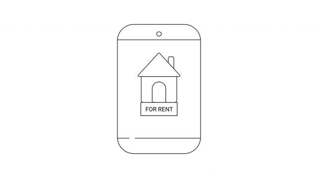 Real Estate App Concept - Modern Design for Home Rentals.