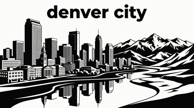 denver city skyline urban architecture downtown landmark travel tourism america usa landscape metropolitan business culture modern historic destination famous district with colorado mountains river