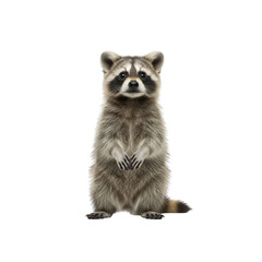 Fototapeta premium Raccoon standing on transparent background