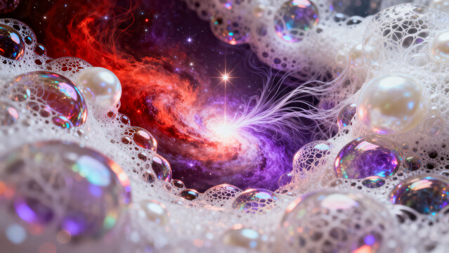 Quantum Foam Nebula Iridescent Plasma Bubbles