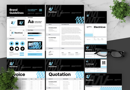 Blue And Black Brand Guidelines Electric Vehicle