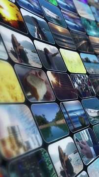 Digital media collection displaying various personal and travel scenes