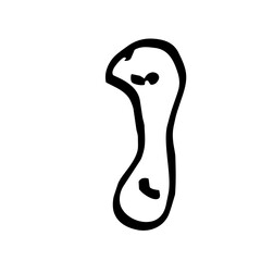 Obraz premium footprint icon isolated on white