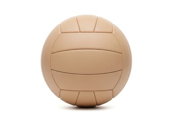 Traditional style inflated ball rests isolated against a bright white background