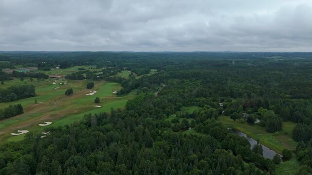 Forest and TPC Toronto Osprey Valley Golf Course In Alton, Caledon, Ontario, Canada.