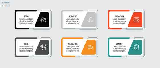 Infographic template business concept with workflow.