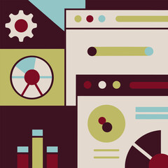 Obraz premium Cybersecurity and Data Privacy Concept Illustrations