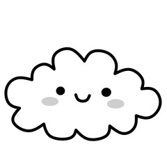 Fototapeta premium Smiling Cloud Outline