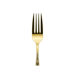 Golden fork On Transparent Background