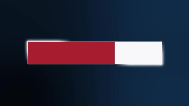 Red and White Animated Lower Third Border Shape: Clean Blank Text Box Bar Overlay for News, Titles, and Social Media