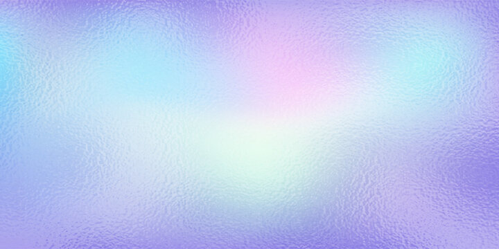 Holographic texture. Rainbow foil. Iridescent, background. Holo gradient. Hologram shine effect. Pearlescent metal sparkly surface for design prints. Pastel color. Glitter silver soft tones. Vector