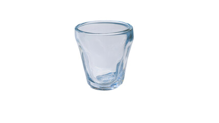 Double Wall Glass Cup Features Sleek Transparent Coffee Design isolated on white PNG